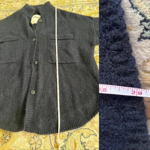 Cordera alpaca wool oversized Navy Blue Women's Cardigan